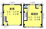 二階堂上ノ庄町倉庫付事務所Ⅰの間取り画像