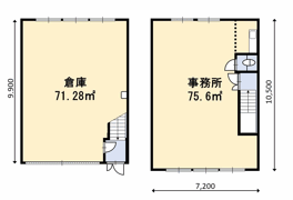 梅澤倉庫付事務所1－2の間取り画像