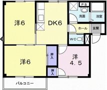 プラドール内藤Bの間取り画像