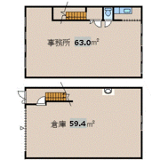 若小玉倉庫付事務所の間取り画像