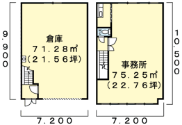 東山倉庫付事務所の間取り画像