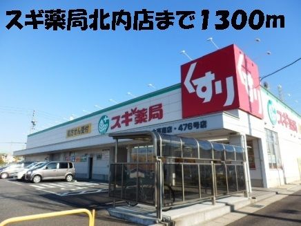 近くのスギ薬局北内店まで1,300m(徒歩17分)
