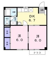 すわハイム2の間取り画像