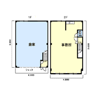 上六名1丁目倉庫付事務所の間取り画像