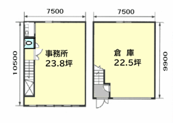相川2丁目倉庫付事務所Bの間取り画像