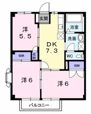 サンハイツ（片山）の間取り画像
