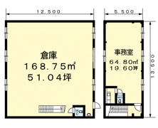 打戻事務所付倉庫の間取り画像