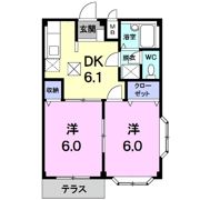 ペアハイツ三鷹Aの間取り画像