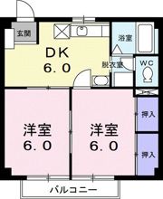 ハイツグリュークの間取り画像