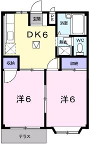 グリーンハイツ雅Bの間取り画像