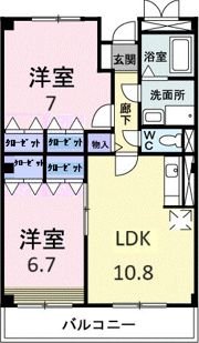 アイランド翼Bの間取り画像