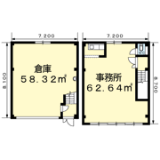 東橋本2丁目倉庫付事務所の間取り画像