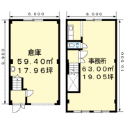 新保倉庫付事務所Aの間取り画像