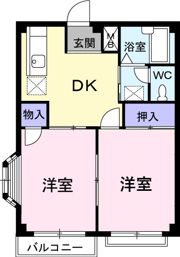 マロニエプラザ上三川Bの間取り画像