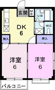 マロニエプラザ上三川Bの間取り画像