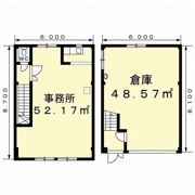 野中町倉庫付事務所の間取り画像