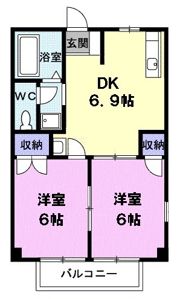 アクティブ河原Bの間取り画像