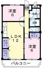 ヴィラ西野の間取り画像