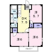 シティハイツさざらいDの間取り画像