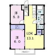 ニューヴエルデイの間取り画像