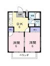 ニューエルディム天王Aの間取り画像