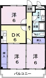 コーポレイト梨坂の間取り画像