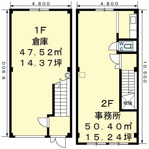 葛島3丁目倉庫付事務所YHの間取り画像