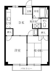 グリーンハイツAの間取り画像