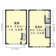 成瀬5丁目倉庫付事務所の間取り画像