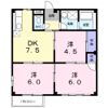 エルディム永原Ⅱの間取り画像