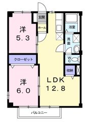 シティハイツ山田Cの間取り画像