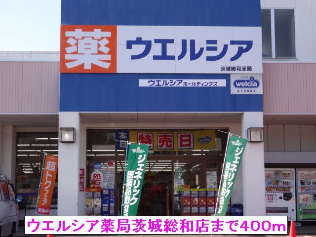 近くのウエルシア薬局茨城総和店まで400m(徒歩5分)
