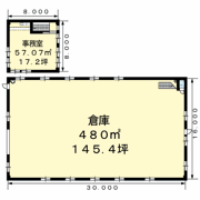 緑2丁目事務所付倉庫の間取り画像
