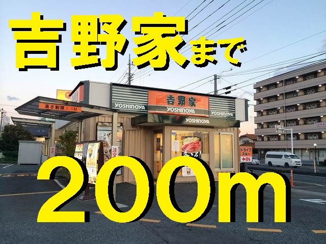 近くの吉野家17号下之城店まで200m(徒歩3分)