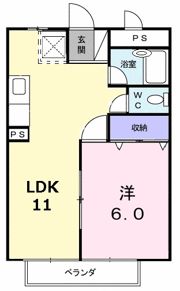 ハイム欠下の間取り画像