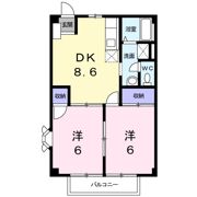 リバーウエスト泉Bの間取り画像