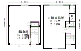 日野南4丁目倉庫付事務所の間取り画像