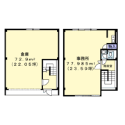 横代北町1丁目倉庫付事務所の間取り画像