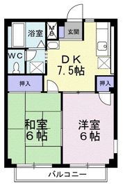 コーポさざんかⅠの間取り画像