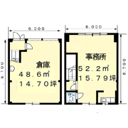 屋島西町倉庫付事務所4の間取り画像