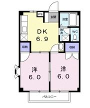 グランドハイツ市川Aの間取り画像