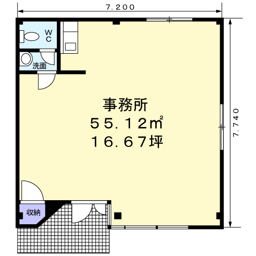 徳力新町2丁目K事務所の間取り画像