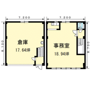 大河原町新南倉庫付事務所の間取り画像