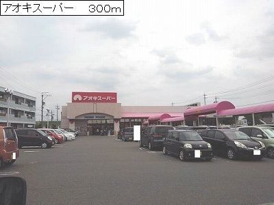 近くのアオキスーパーまで300m（徒歩4分）