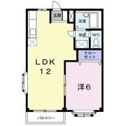 エルディム吉田Ⅱの間取り画像