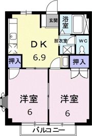 カーサすみれ弐番館の間取り画像
