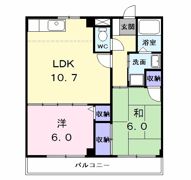 クインズコートの間取り画像