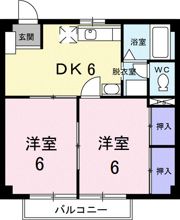 ニューシテイパートⅡの間取り画像