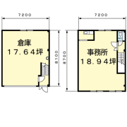 川久保3丁目倉庫付事務所A2の間取り画像