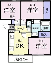 コストバールΙの間取り画像